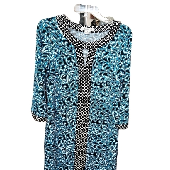 Liz Claiborne dress med rn#93677 blue and white - Picture 3 of 5